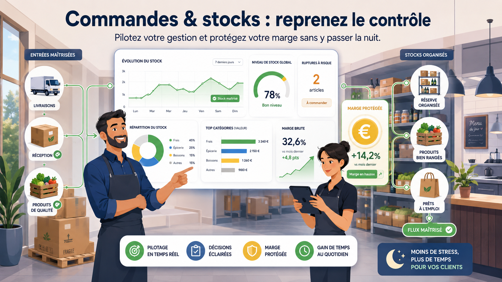 Gestion des commandes et stocks au restaurant
