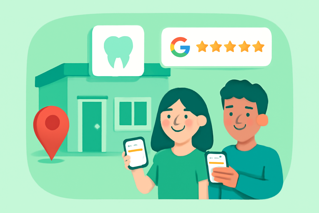 Avis Google et patients satisfaits pour un cabinet dentaire