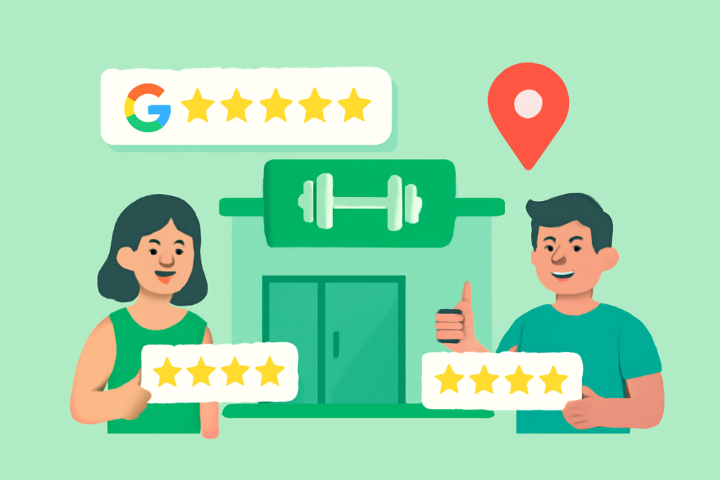 Avis Google et adhérents satisfaits pour une salle de sport