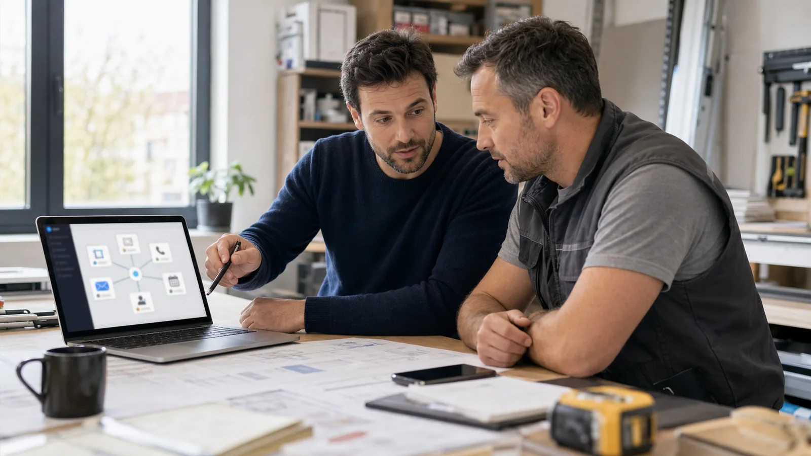 Exemple terrain pour crm pour artisan dans une TPE PME