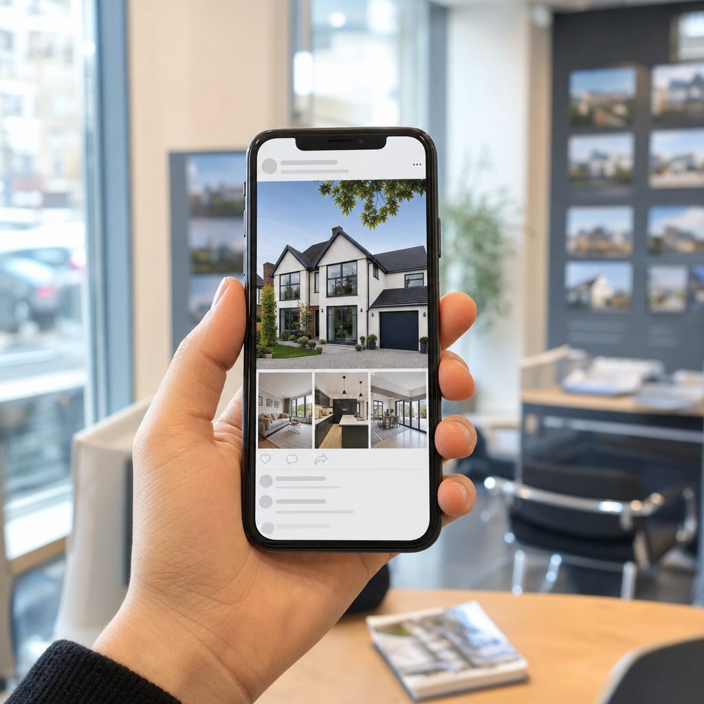 Publications réseaux sociaux automatisées mettant en avant les biens d’une agence immobilière