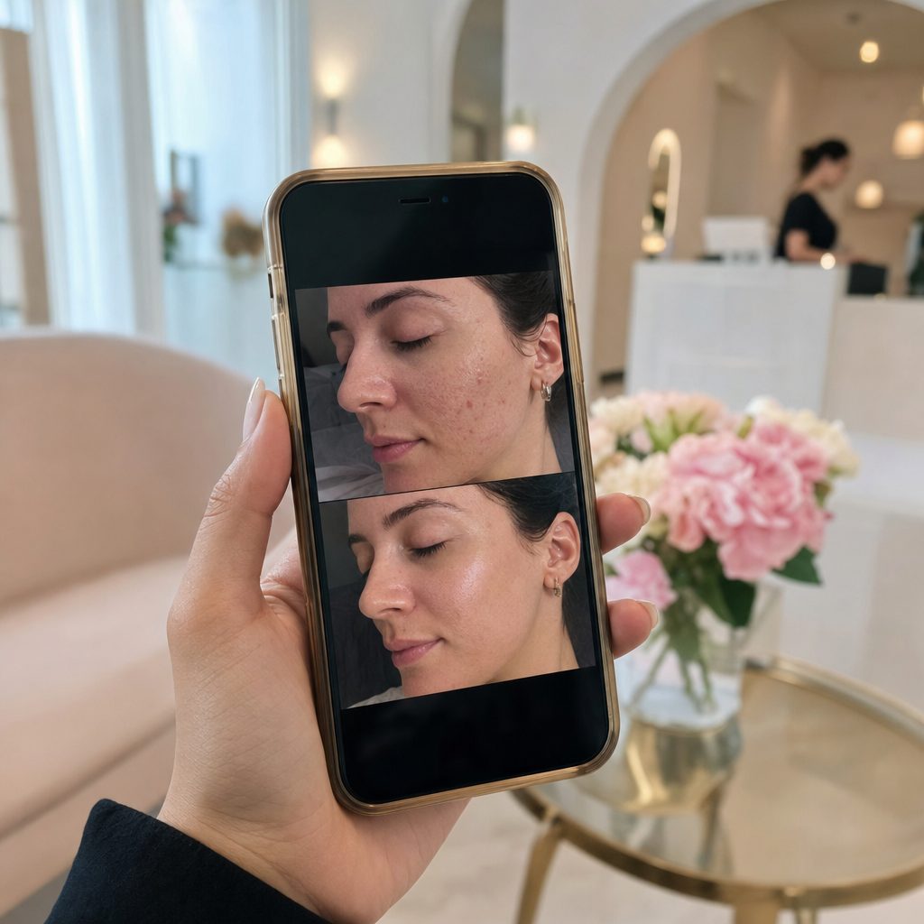 Publications avant/après soins automatisées pour un institut de beauté