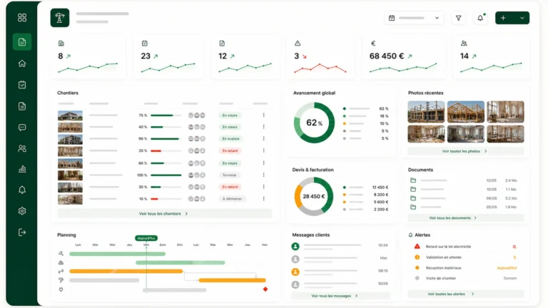 Logiciel suivi de chantier gratuit : comparatif et limites pour un artisan