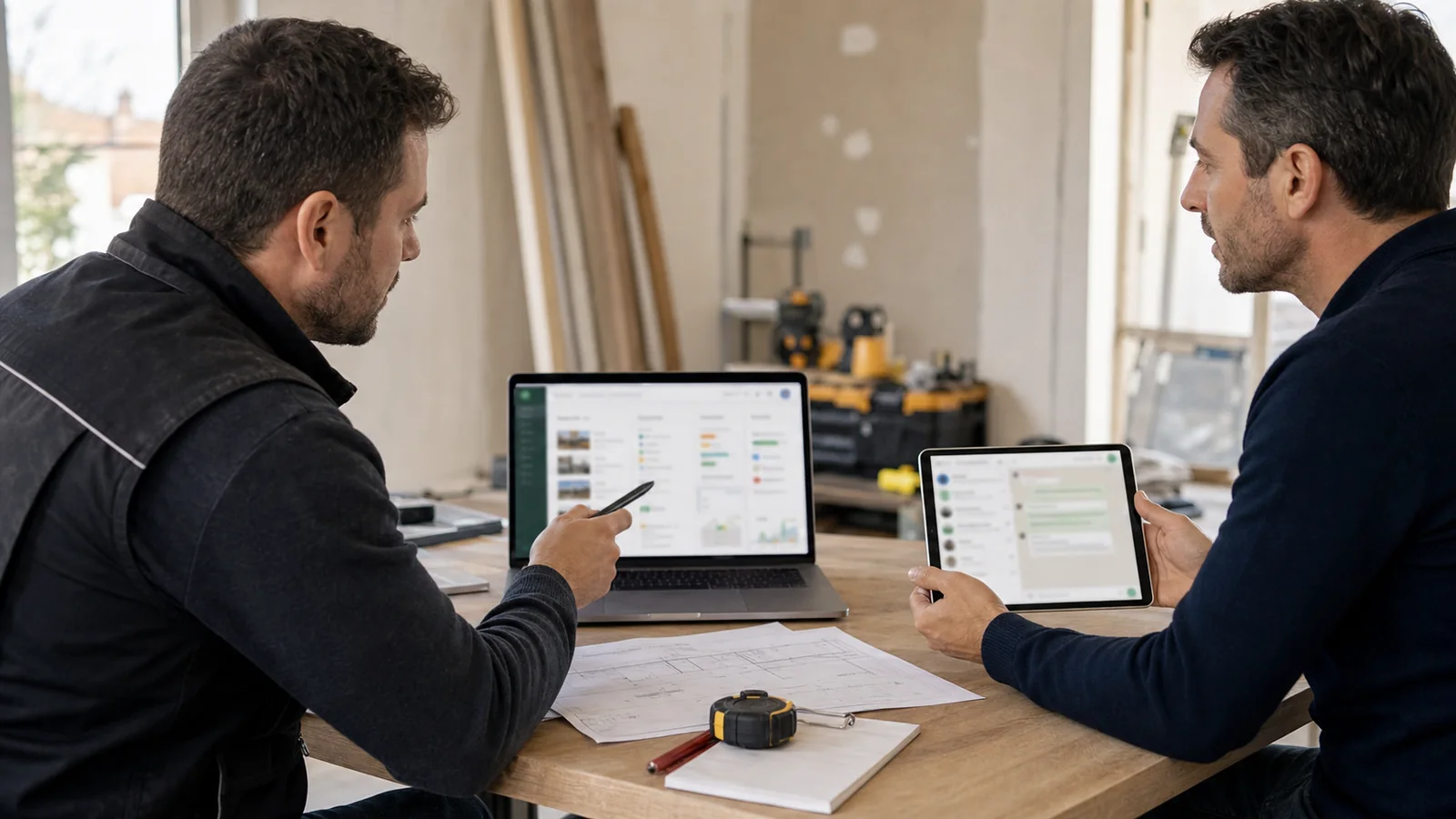 Exemple terrain pour logiciel suivi de chantier gratuit dans une TPE PME