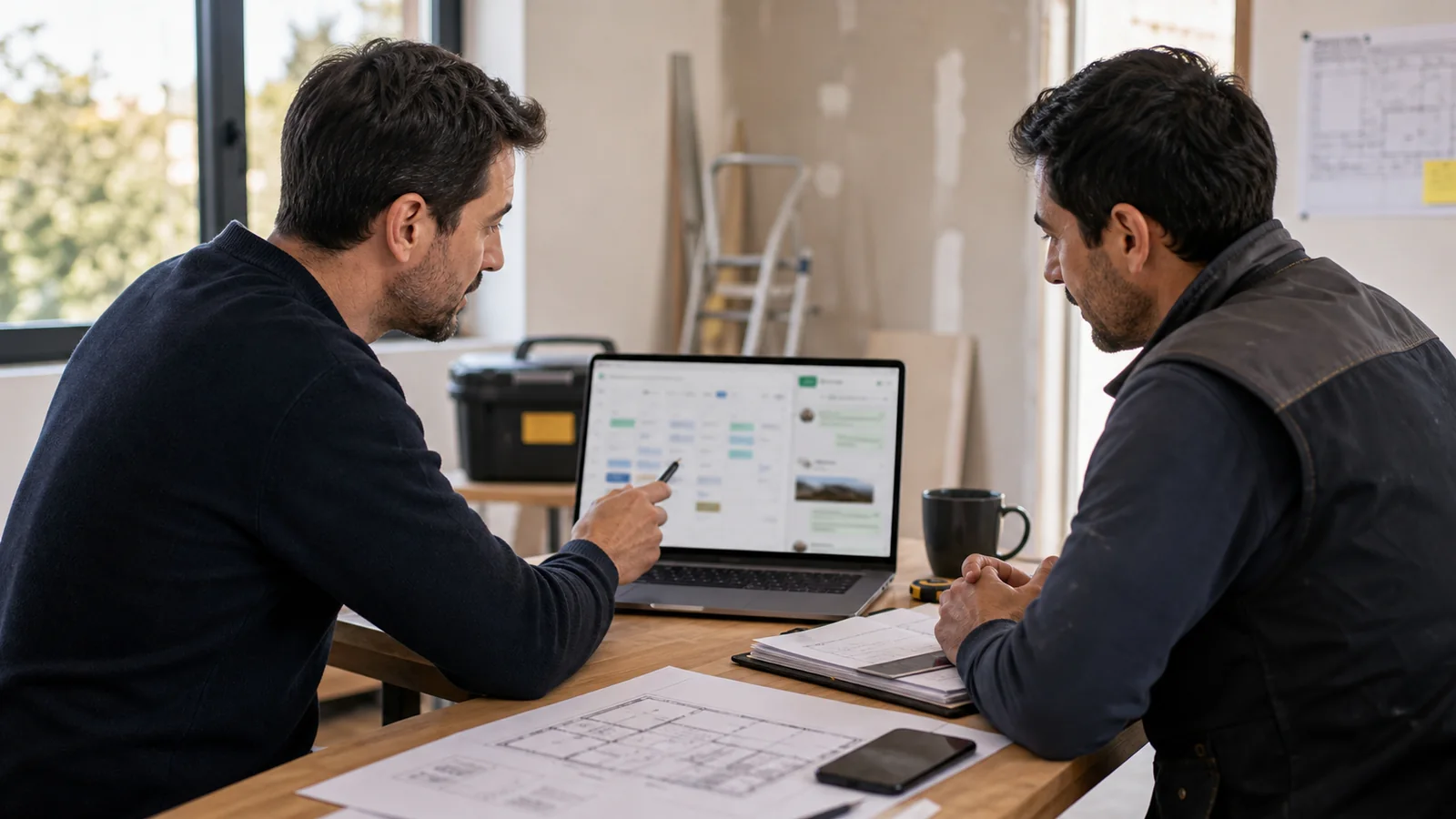 Exemple terrain pour suivi de chantier whatsapp dans une TPE PME