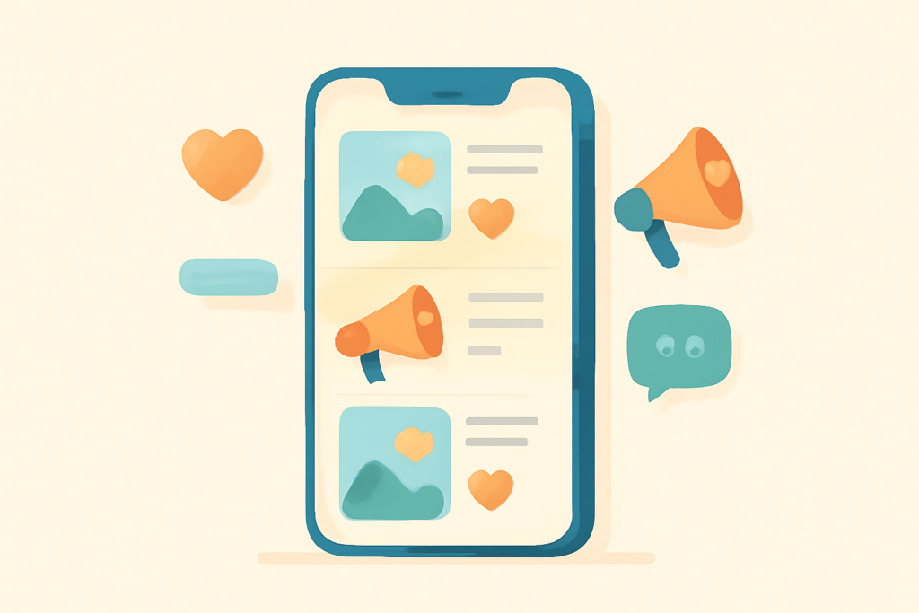 vignette reseaux sociaux et publicite batiment